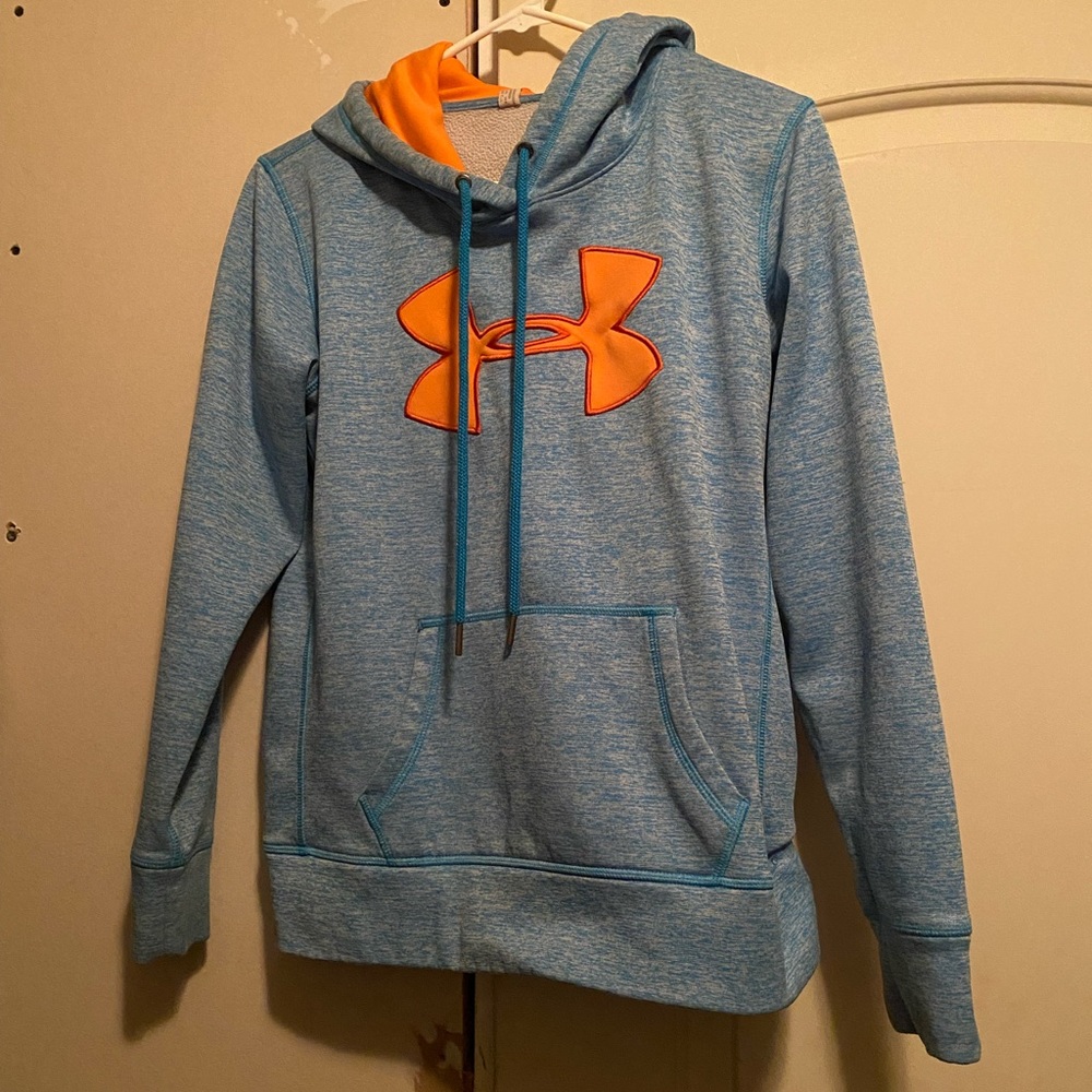 Under armour Light blue orange sweatshirt S